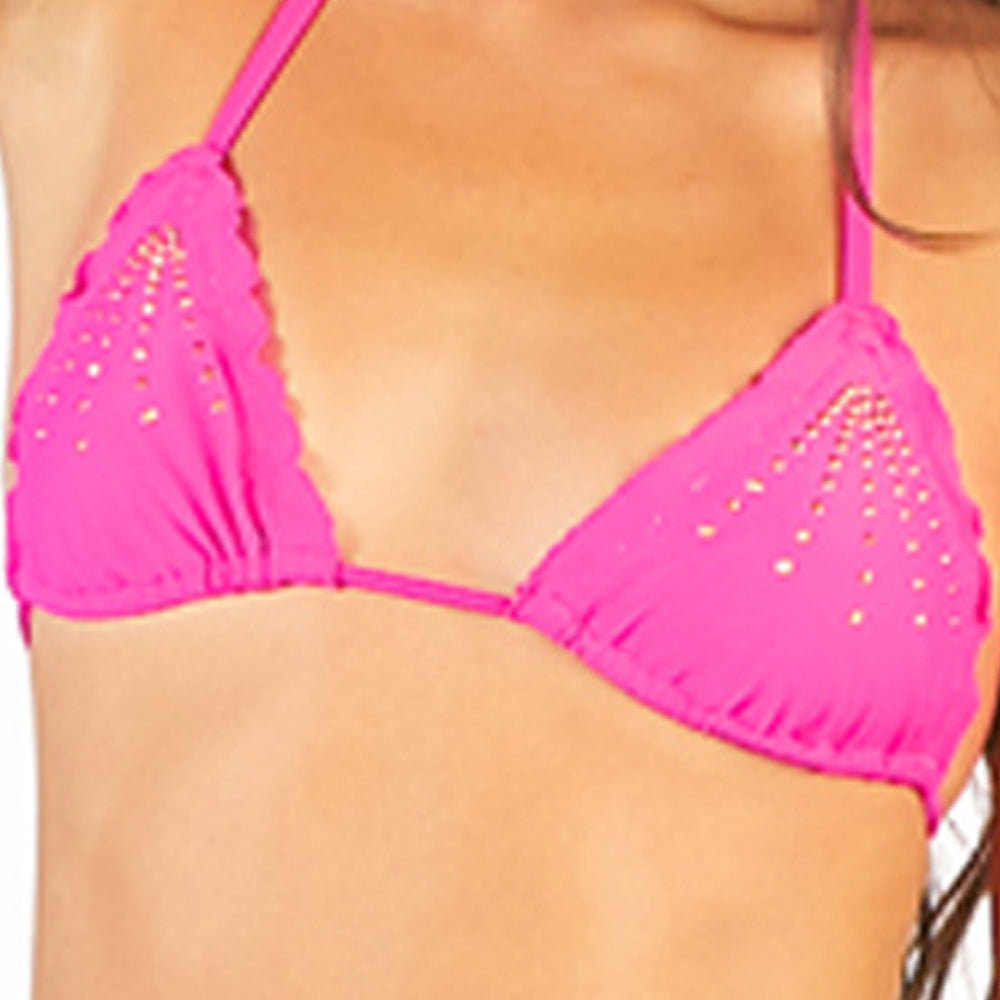 Celebrity Swimwear Sparkle Rain Mellow Fuchsia Top