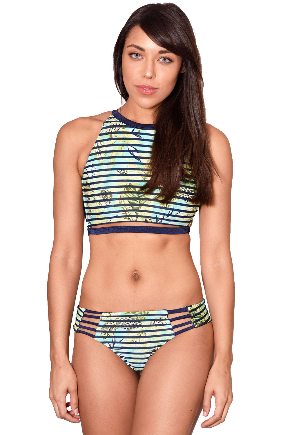 RAINFOREST Reversible Strapped Bikini Bottom BY MAYA SWIMWEAR