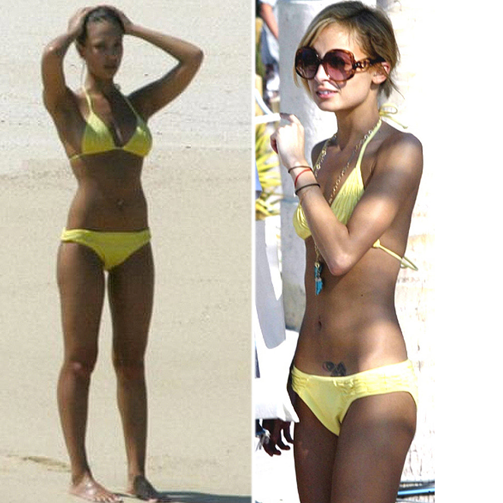 Light Yellow Palermo Ruffle Bottom As Seen On Jessica Alba & Nicole Richie