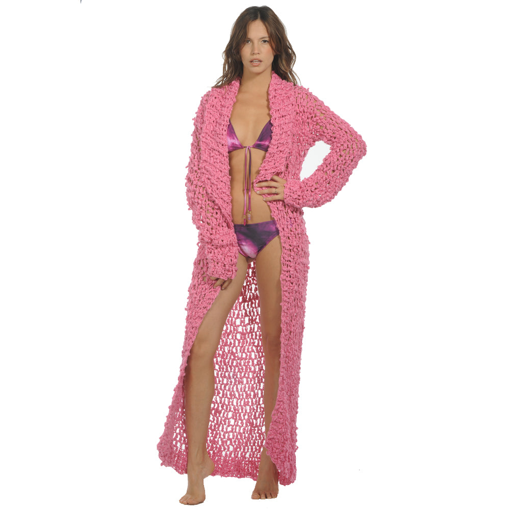 Swell Pink Crochet Coat