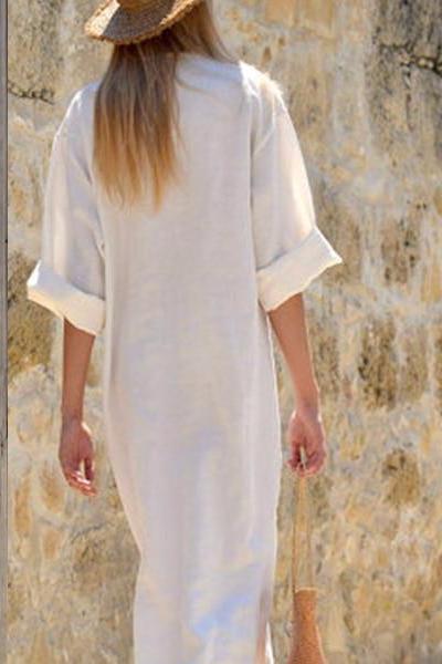 Maya Unlimited Oversized Linen Dress