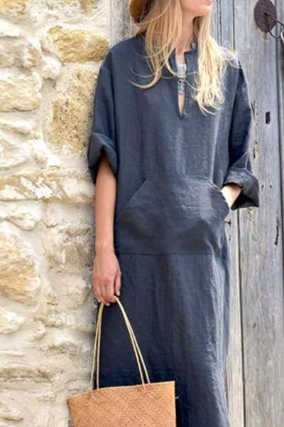 Maya Unlimited Oversized Linen Dress