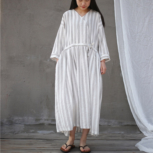 Summer Stripe Vintage Dress