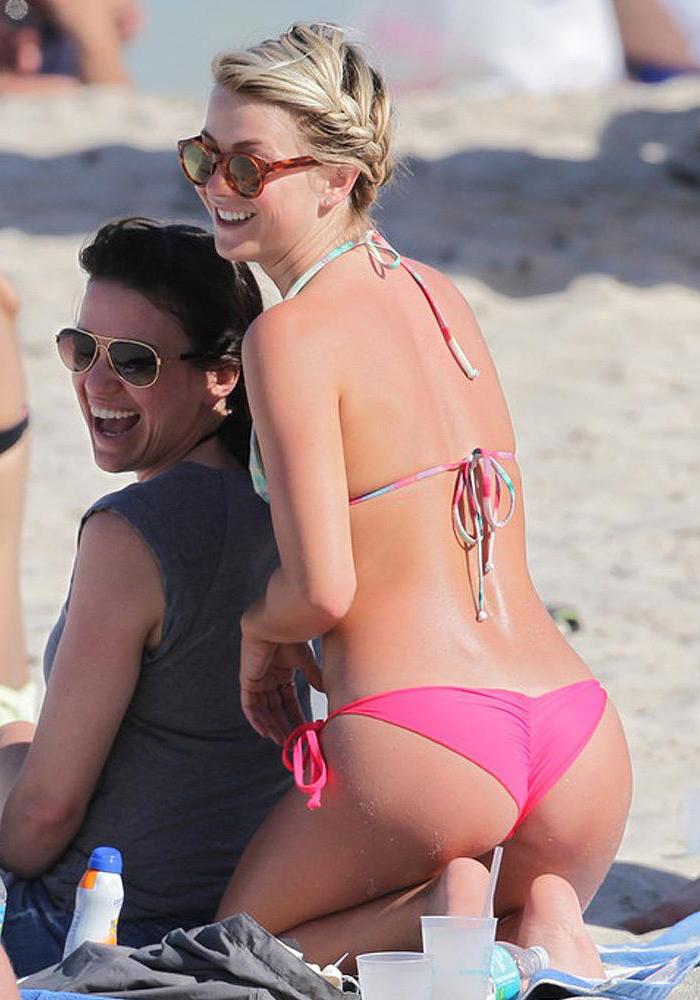 Celebrity Swimwear Scarlet Red Tie Side Scrunch Bikini Bottom As Seen On Julianne Hough