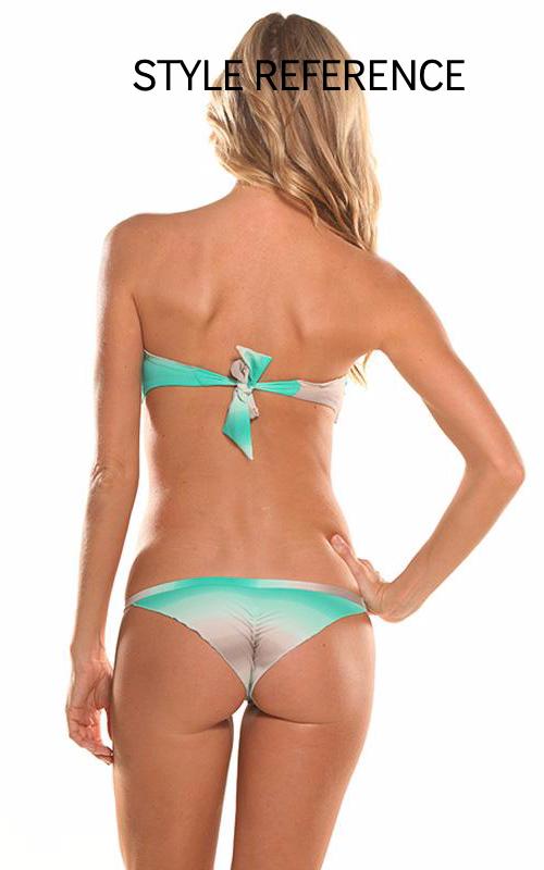 SCARLET WABES Bordered Scrunch Bikini Bottom | Maya Swimwear