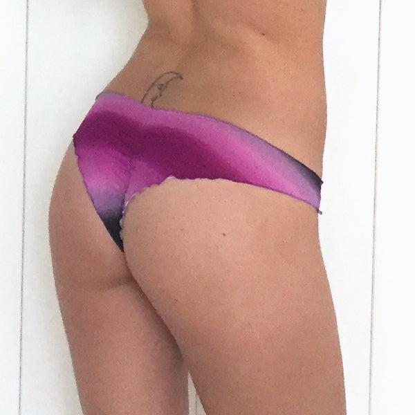 Purple Waves Less Coverage Scrunch Bikini Bottom