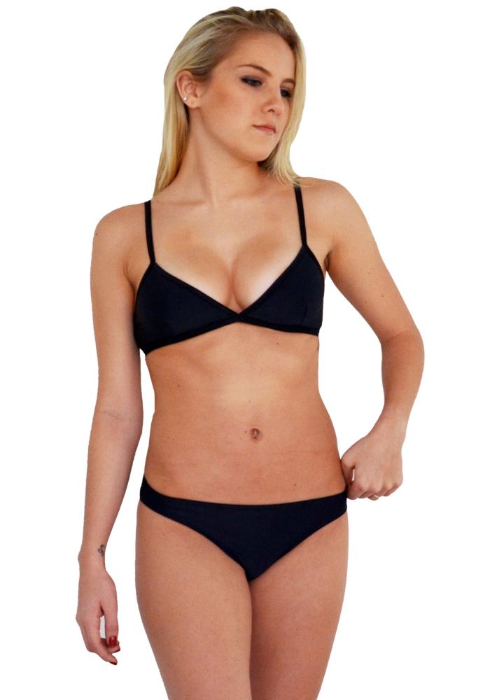 Maya Swimwear Black Fixed Triangle Top Bikini