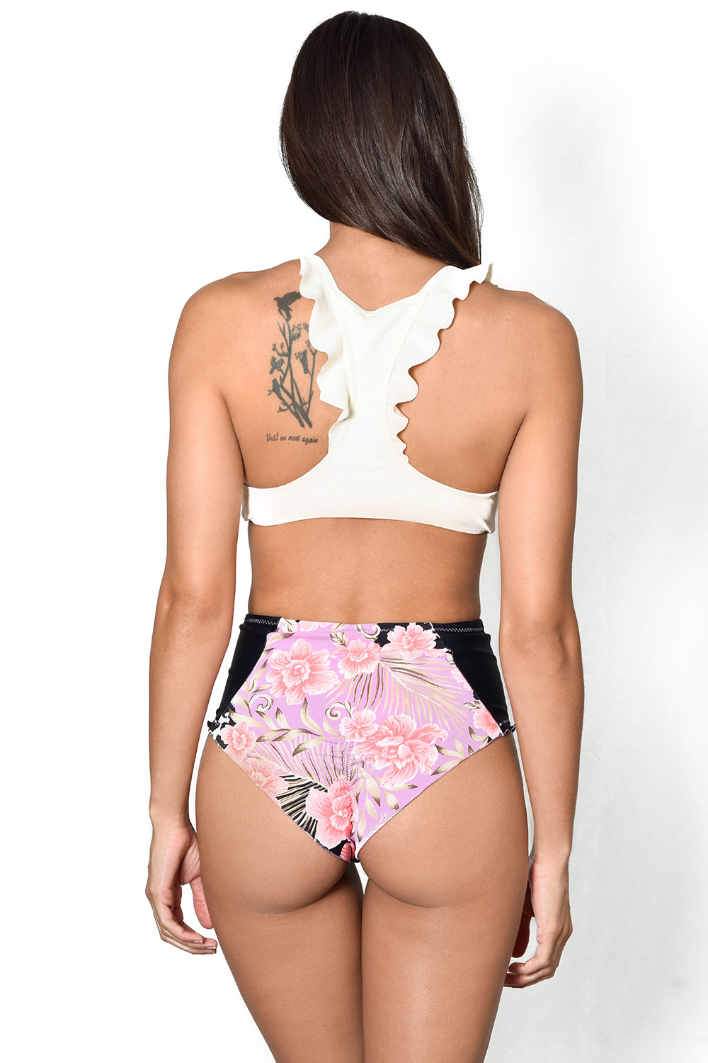 PEARL IVORY Ruffle Bikini Top by Maya Swimwear