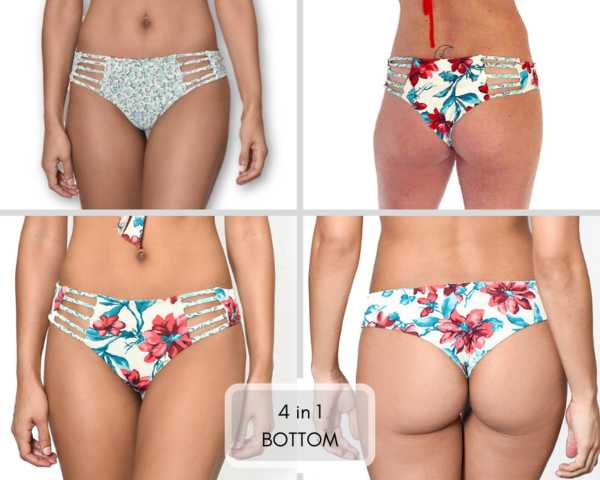SEASON LEAVES Reversible Bikini Bottom by Maya Swimwear