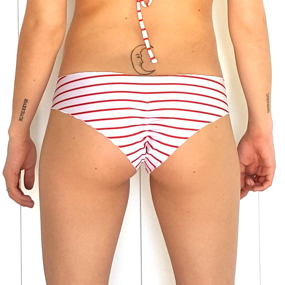 Red Marine Scrunch Bikini Bottom