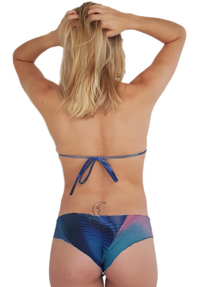 BLUE COSMO Signature Triangle Bikini Top Celeb Style Maya Swimwear back