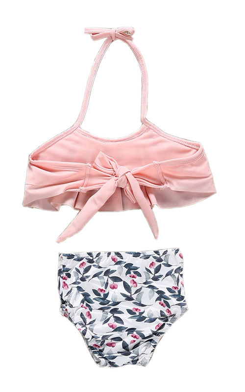 MAYA UNLIMITED Flower Pink Bikini Set High Waist Swimwear
